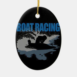 boat racing ceramic tree decoration