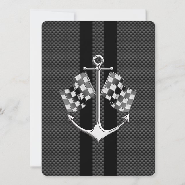 Boat Racing Nautical in Carbon Fibre Style (Front)