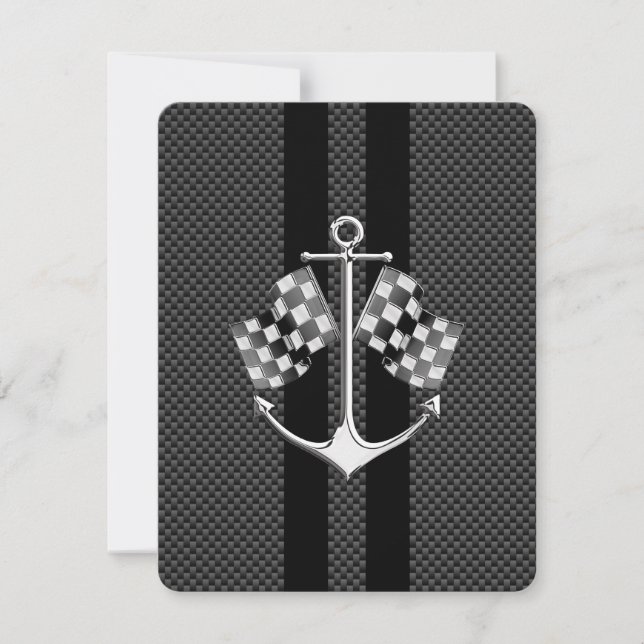 Boat Racing Nautical in Carbon Fibre Style (Front)