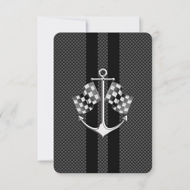 Boat Racing Nautical in Carbon Fibre Style (Front)