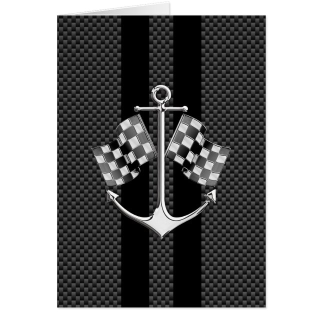 Boat Racing Nautical in Carbon Fibre Style Decor (Front)