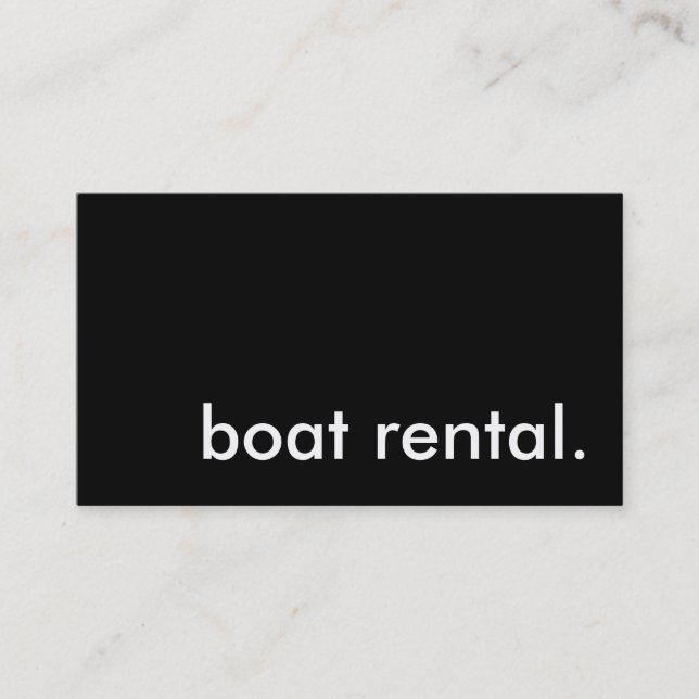 boat rental. business card (Front)
