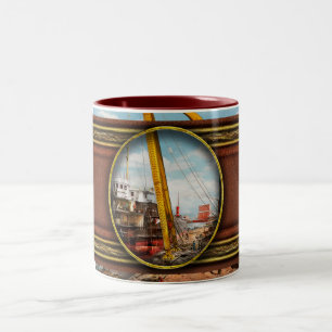 Boat - Repair - From death to berth 1905 Two-Tone Coffee Mug