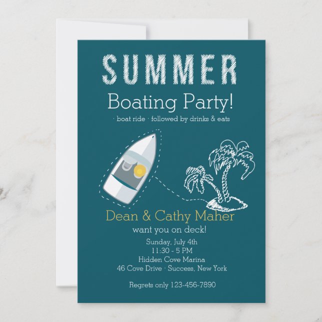 Boat Ride Invitation Customised (Front)