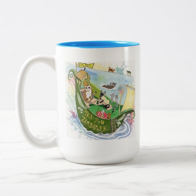 Boat Ride Two-Tone Coffee Mug (Left)