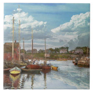 Boat - Rockport Mass - Motif Number One - 1906 Tile