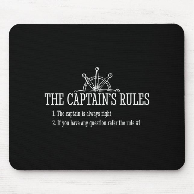 Boat Rules Funny Sayings Sailing Sail Boats Mouse Mat (Front)