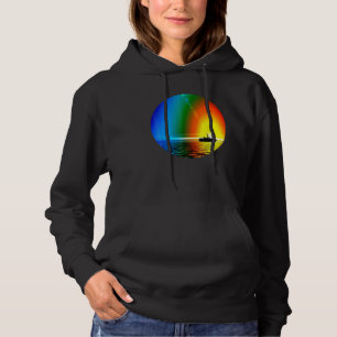 Boat Sailing Into The Sunset Hoodie