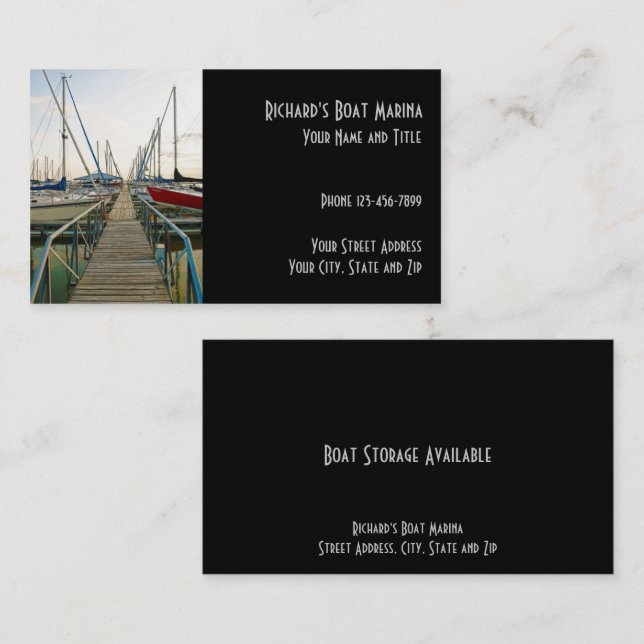 Boat Sales Marina Business Card (Front/Back)