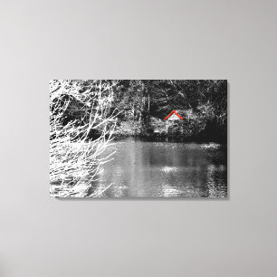 Boat shed canvas print