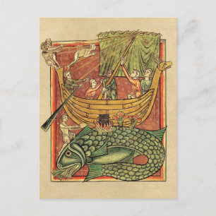 Boat Shipwrecked on a Whale Postcard