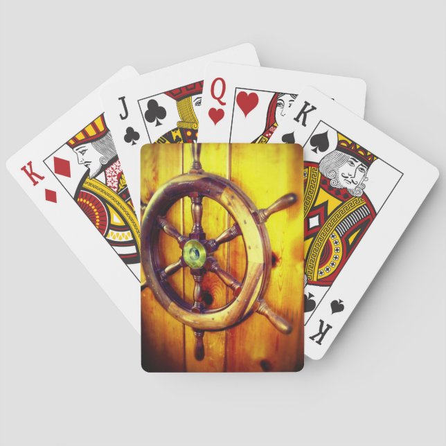 Boat Steering Wheel Playing Cards (Back)