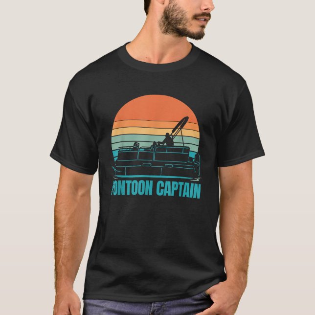 Boat Stuff Captain funny pontoon boating lake ship T-Shirt (Front)