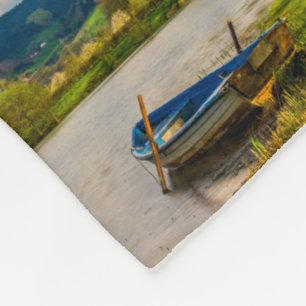 Boat Sunset Marine Swim Dive Destiny's Destiny Fleece Blanket