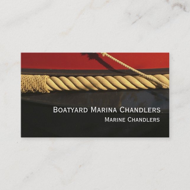 Boat supplies marine chandlers business card (Front)