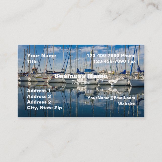 Boat Theme Business Card HAMbyWhiteGlove  (Front)