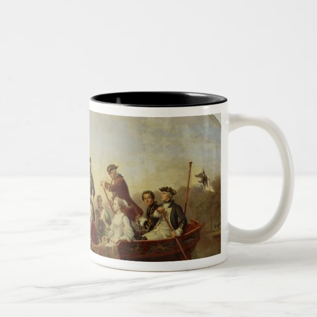 Boat Trip in Rheinsberg Two-Tone Coffee Mug (Right)