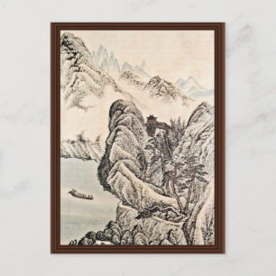 Boat Trip On The River Below A Buddhist Temple Postcard