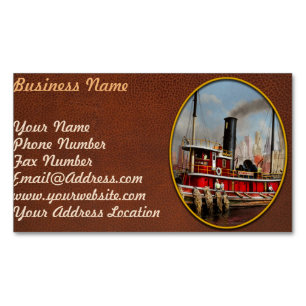 Boat - Tugboat - The Watuppa 1935 Magnetic Business Card
