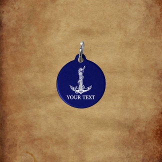 Boat Vintage Nautical Anchor Rope Pet Tag