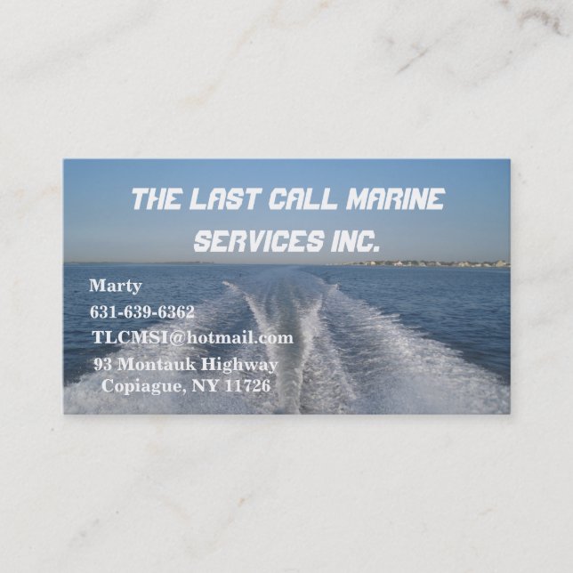 Boat Wake Business Card (Front)