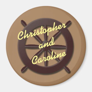 Boat Wheel Stateroom Door Marker Magnet