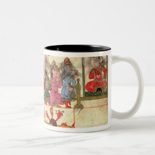 Boat with Automata, illustration Two-Tone Coffee Mug