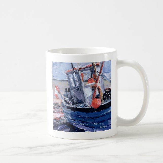 Boat with Red Buoy Coffee Mug (Right)