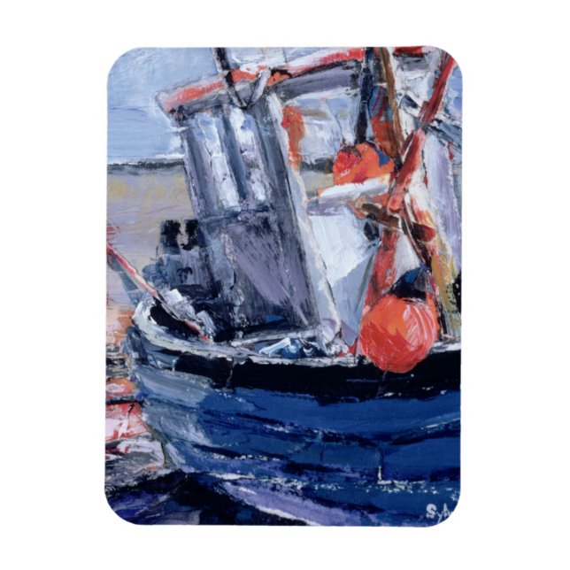 Boat with Red Buoy Magnet (Vertical)