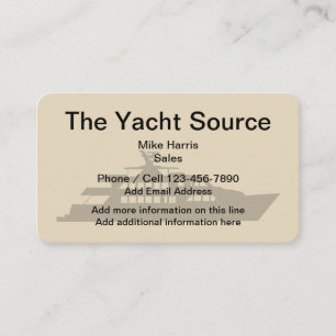 Boat Yacht Theme Business Cards