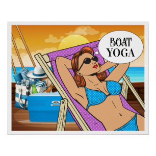 BOAT YOGA POSTER