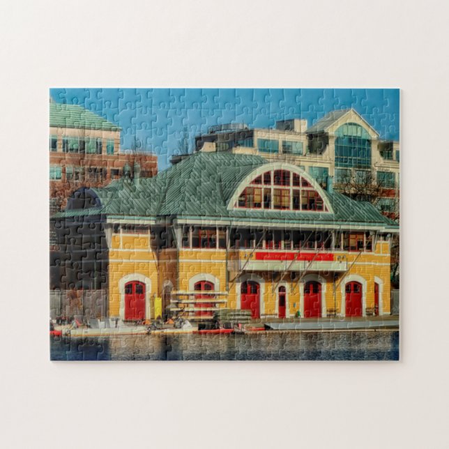 Boathouse Cambridge Massachusetts. Jigsaw Puzzle (Horizontal)