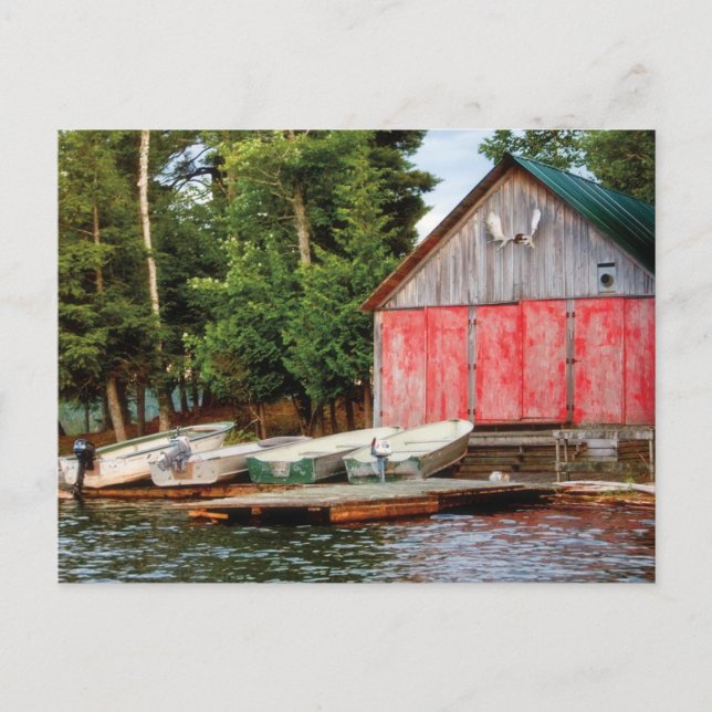 "Boathouse", Canada Outdoors Landscape Photo Postcard (Front)