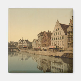 Boathouse in Ghent, Belgium Magnet