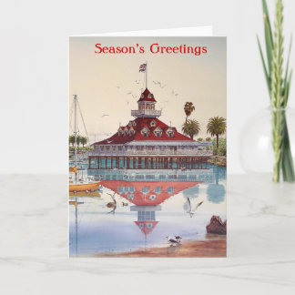 BOATHOUSE OF CORONADO, CORONADO, CALIFORNIA HOLIDAY CARD