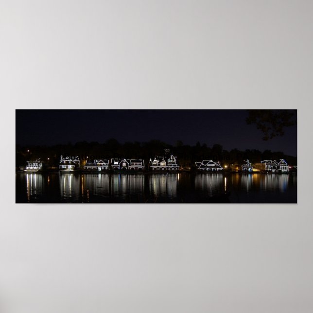 Boathouse Row by Night...Philadelphia, PA Poster (Front)