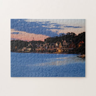 Boathouse Row dusk Jigsaw Puzzle