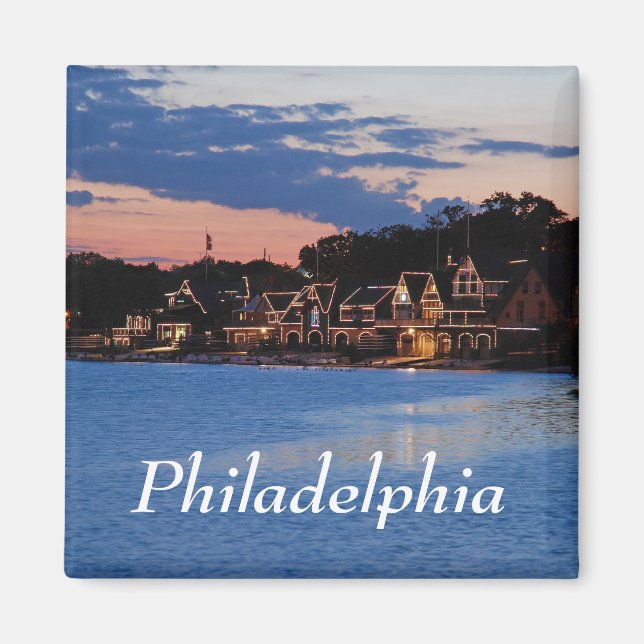 Boathouse Row dusk Magnet (Front)