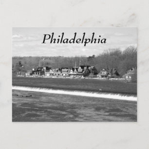 Boathouse Row winter b/w Postcard