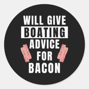 Boating Advice For Con Captain Boater Funny Boat Classic Round Sticker