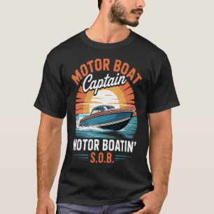 Boating Boat Captain Motor T-Shirt