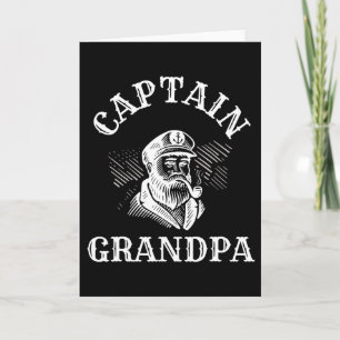 Boating Boat Owner Captain Grandpa Pontoon Grandfa Card