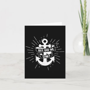 Boating But Did We Sink Flatboat Pontoon Captain 2 Card