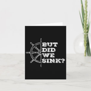 Boating But Did We Sink Flatboat Pontoon Captain V Card