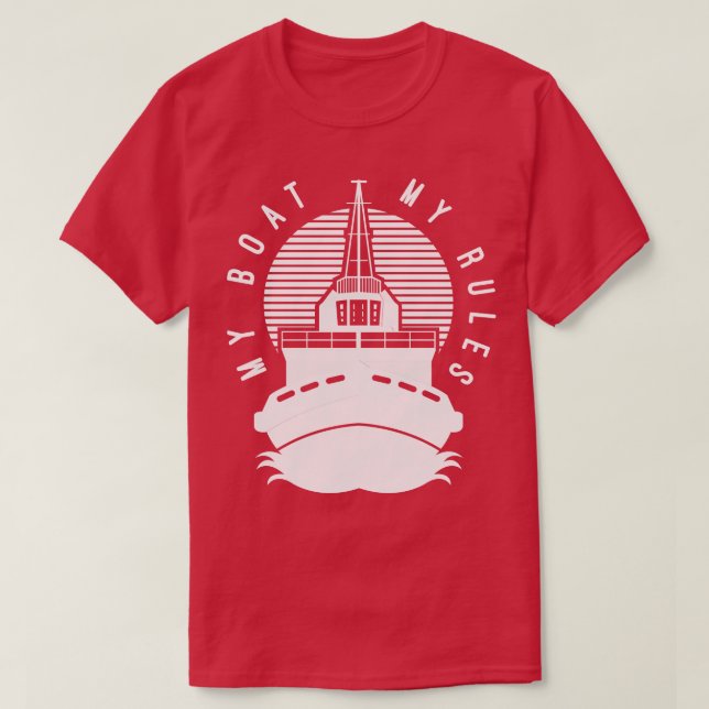Boating Captain Gift T-Shirt (Design Front)