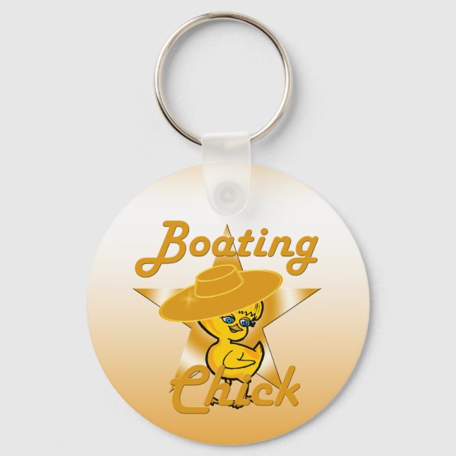 Boating Chick #10 Key Ring (Front)