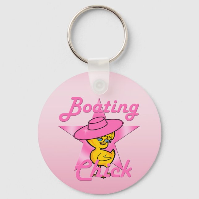 Boating Chick #8 Key Ring (Front)
