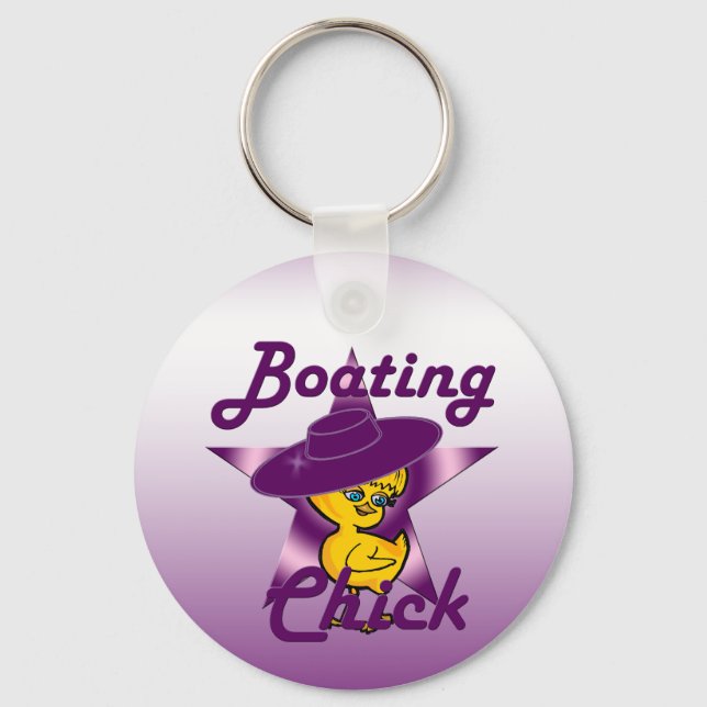 Boating Chick #9 Key Ring (Front)