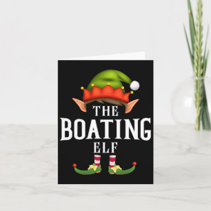 Boating Elf Group Funny Christmas Pajama Party  Card