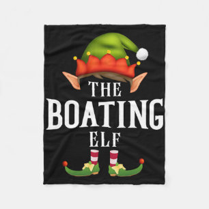 Boating Elf Group Funny Christmas Pajama Party Fleece Blanket